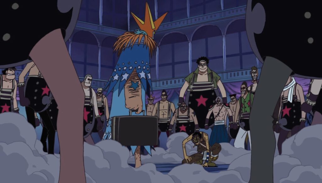 One Piece Usopp lost his fight again Franky when they first met.