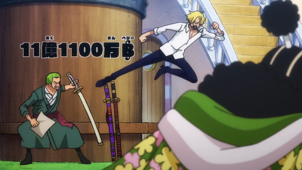 One Piece 1086 Sanji and Zoro are fighting over the bounties.
