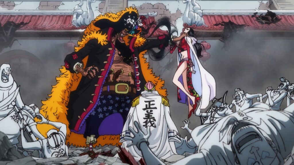 One Piece 1087 Blackbeard manage to get Boa hancock.