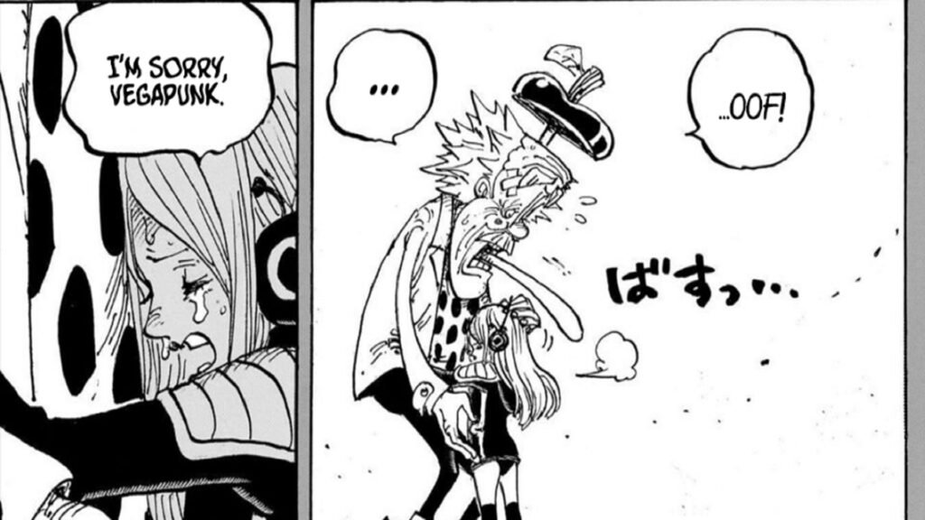 One Piece 1103 Bonney Cries in the arms of Vegapunk.