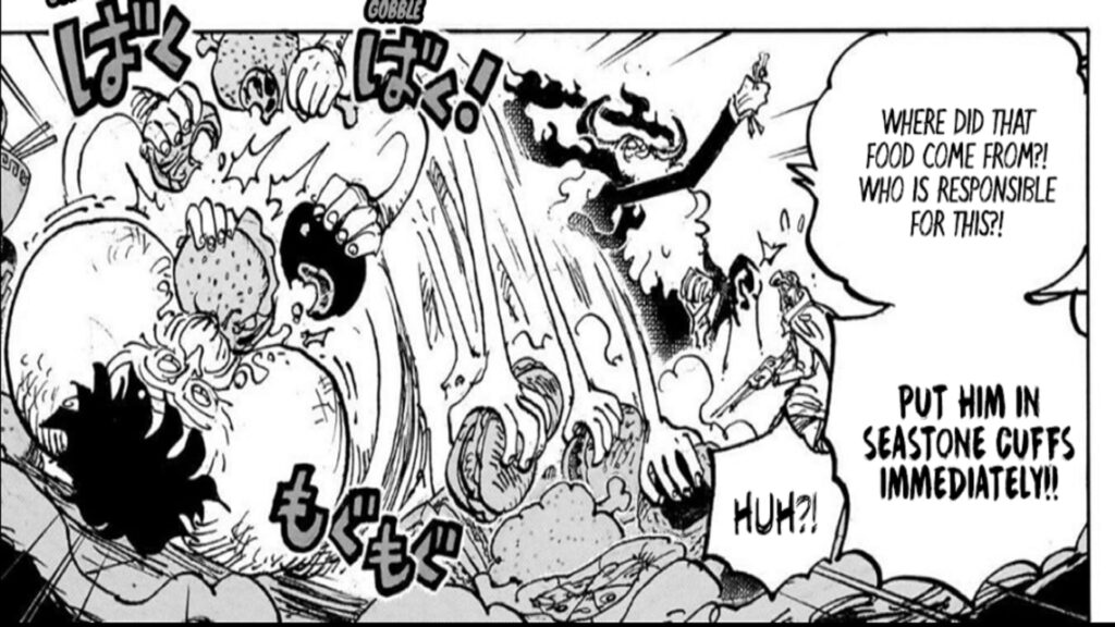 One Piece 1103 Luffy received food to regain his strenght.