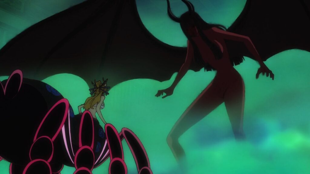 One Piece Robin transformed herself in a Demon during the fight of Black Maria.