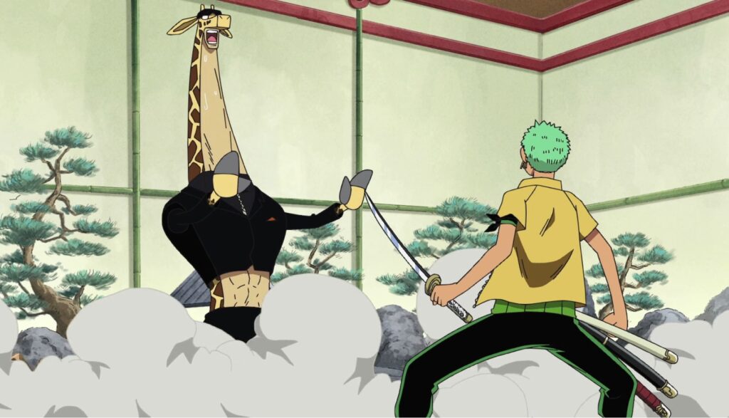 One Piece Kaku used for the first time the devil fruit in his fight against Zoro.