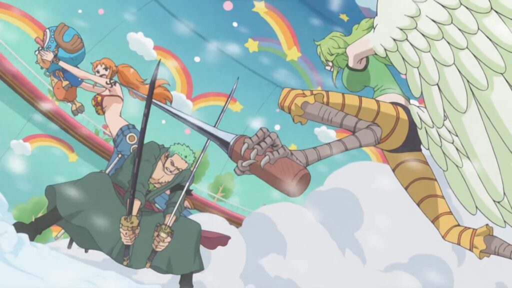 One Piece Money was defeated by Zoro.