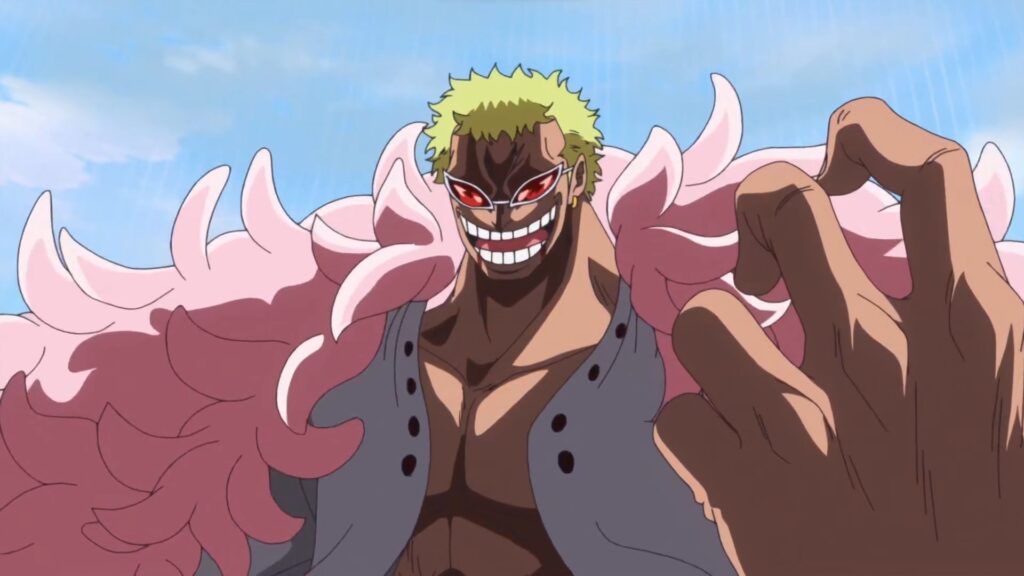 One Piece Donquixote Doflamingo is in captivity of the World Government.