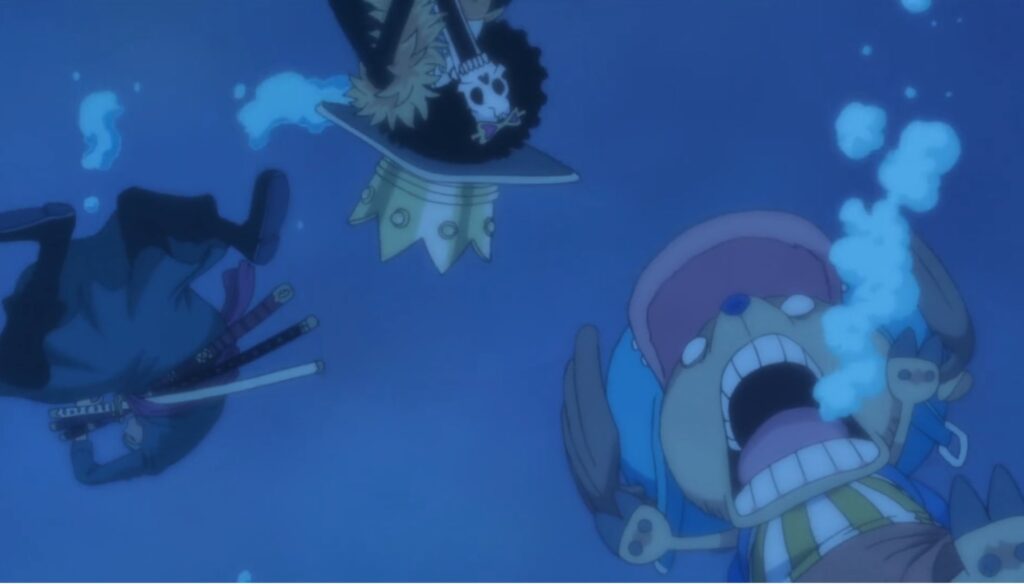 One Piece Chopper is weak to the water and haki.