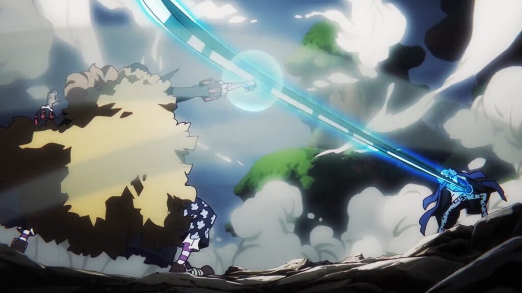 One Piece 1092 The fight between Law and Blackbeard begun.