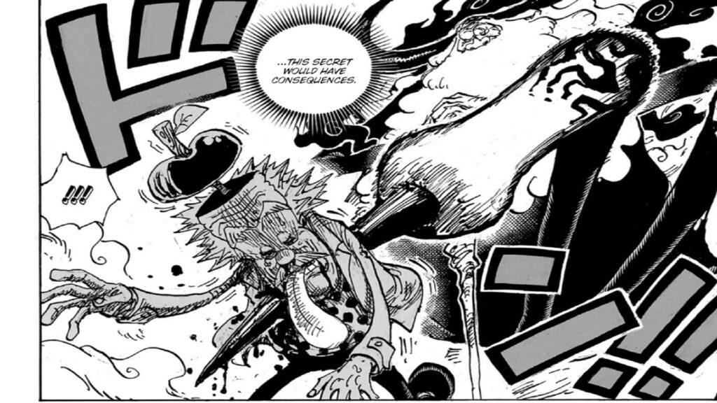 One Piece 11-6 Vegapunk suffered a fatal wound caused by Saint Saturn.