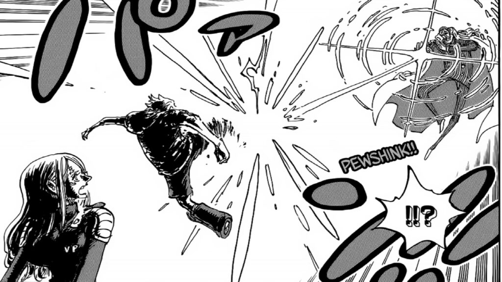 One Piece 1107 Sanji deflect the Light beam from Kizaru.