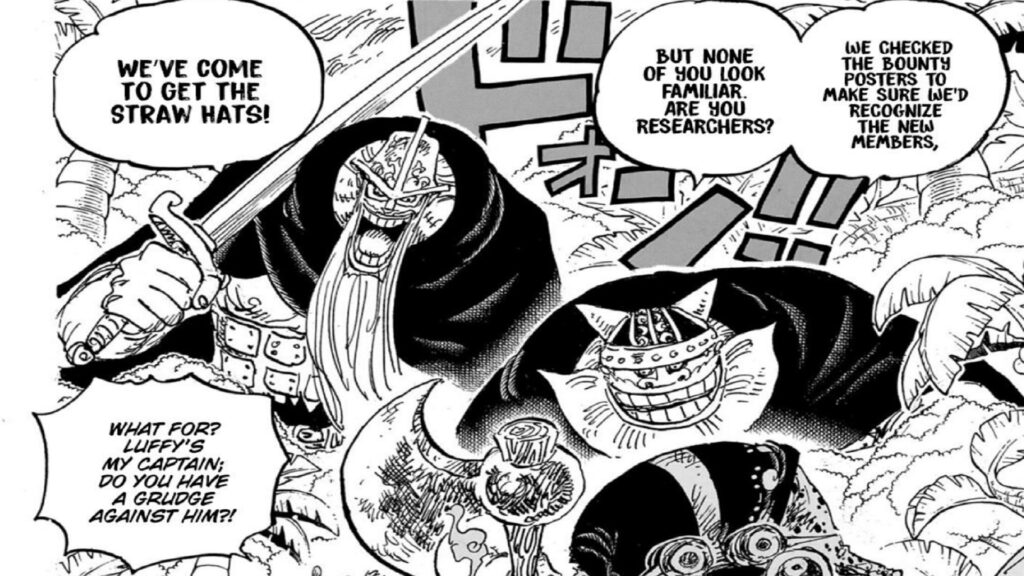 One Piece 1108 Dorry and Broggy arrive on egghead Island to inflict heavy damage to the Navy.