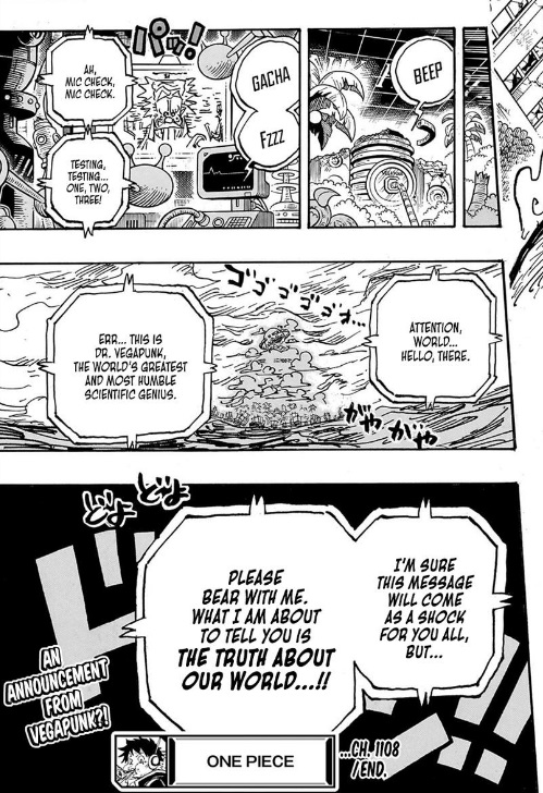 One Piece 1108 The dead man's switch gets triggered in this chapter.
