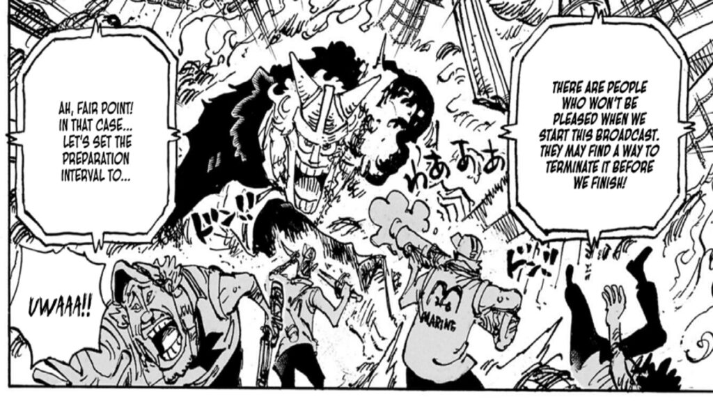 One Piece 1109 The Giant Warrior Pirates will help Luffy in his fight against Gorosei.